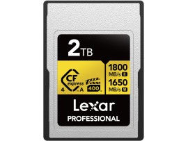 Lexar 2TB Professional GOLD CFexpress 4.0 Type A Memory Card LEXAR LCAEXG4002T-RNENG
